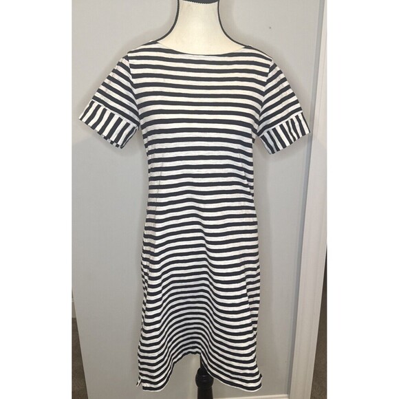 Boden Dresses & Skirts - Boden Darcey Jersey BLACK WHITE Striped T Shirt Dress Sz 6R Nautical Travel